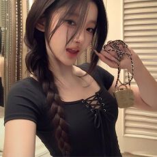 批发美式复古短袖T恤女<b class='q'>修身</b>显瘦时尚百搭<b class='q'>修身</b>辣妹风上衣