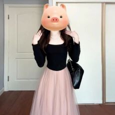 批发新款法式坎肩长袖连衣裙子女秋冬季富家千金气质掐腰<b class='q'>网纱</b><b class='q'>长裙</b>