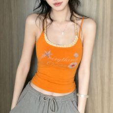 批发夏季新款修身显瘦<b class='q'>吊带</b>背心女设计感假两件上衣女ins潮 早秋新款
