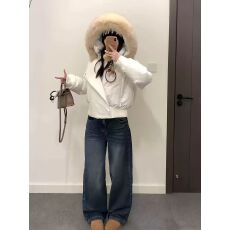 批发高级感2026冬季新款毛领棉服女小个子<b class='q'>短款</b>连帽显瘦棉袄厚外套