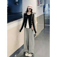 刺绣+假两件 长袖T恤女 2026春夏新款 松弛感 法式 修身版型