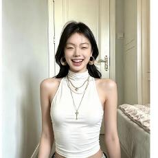 批发百搭高领背心女夏季新款绝美辣妹修身显瘦<b class='q'>上衣</b>潮时尚气质