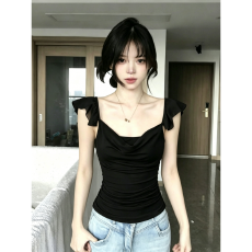 批发性感辣妹风时尚小飞新款<b class='q'>百搭</b>显瘦气质简约休闲韩版修身