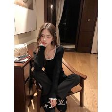 灰色打底衫女秋季新款高级感内搭衫毛衣撞色花边领上百搭