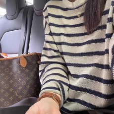 批发韩系设计感条纹薄款长袖T恤女夏季新款慵懒风防晒罩衫上
