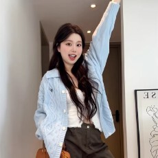 批发大码韩系减龄慵懒长袖<b class='q'>开衫</b>女早秋穿搭显瘦独特别致超好看毛衣