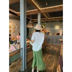 批发法式碎花半身裙女新款显瘦鱼尾裙高腰百搭长裙