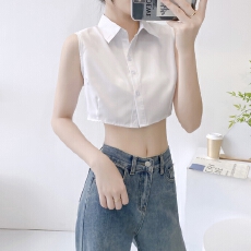批发娃娃假领子女衬衫 假领百搭衬衣领白色尖圆领秋冬季 马甲假衣领