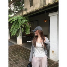 批发回见Cheers 微风 灰色外搭开衫夏季外搭莱赛尔防晒罩衫空调衫上衣