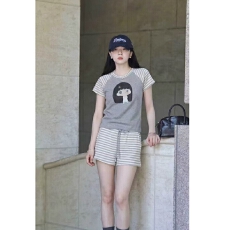 批发【原版质量 仿棉罗纹色织】条纹撞色抽绳短裤女夏<b class='q'>运动包</b>臀三分裤