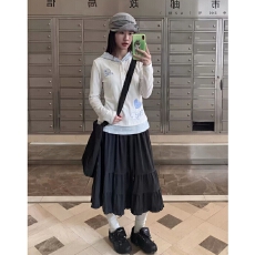 批发【原版做法 40支1*1 92棉8氨纶】韩系甜辣轻亚风刺绣小猫假两件