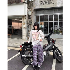 批发【原版质量 华夫格】美式复古<b class='q'>潮牌</b>做旧印花长袖<b class='q'>T</b><b class='q'>恤</b>男女同款秋上衣