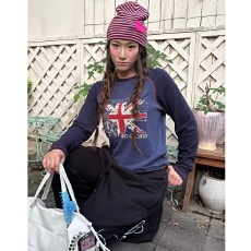 批发【原版质量  纯棉面料】美式复古撞色明线设计英国拼接插肩长袖