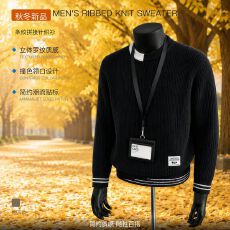 秋冬毛衣男士圆领加厚打底衫宽松内搭线衣青少年学生保暖毛衫外穿
