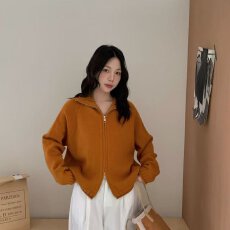 批发档口上新 秋冬新款<b class='q'>女式</b>宽松垂感拉链外套休闲长裤套装