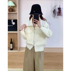 批发档口上新 2026年秋<b class='q'>冬</b>新款女装仿水貂绒短款拉链针织开衫外套