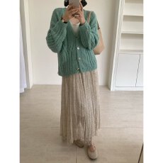 批发档口上新 2026年春季新款女装宽松慵懒风V领<b class='q'>马海毛</b>针织<b class='q'>开衫</b>毛衣