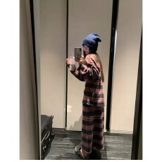 批发档口上新 2026年秋季新款女装<b class='q'>条纹</b>两件套宽松长袖上衣半身长裙