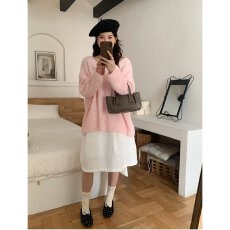 批发档口上新 2026年秋季<b class='q'>新款</b><b class='q'>女</b>装宽松慵懒风V领露肩针织毛衣套头上衣