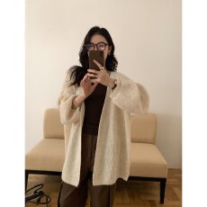 批发档口上新2026年春秋新款女装宽松落肩<b class='q'>中长款</b>针织开衫毛衣<b class='q'>外套</b>百搭