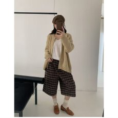 批发档口上新 2026春秋<b class='q'>新款</b><b class='q'>女</b>装宽松慵懒风V领拉链针织开衫中长款毛衣
