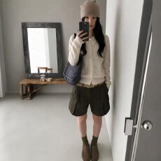 批发档口上新 春秋季女装圆领长袖针织开衫微宽松短款毛衣<b class='q'>外套</b>百搭