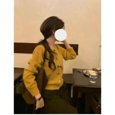 批发档口上新2026秋冬新款女装圆领长袖针织开衫短款修身百搭毛衣<b class='q'>外套</b>