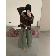 批发档口上新2026年秋冬新款<b class='q'>女装</b>连帽费尔岛提花针织开衫宽松毛衣<b class='q'>外套</b>