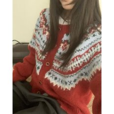 批发档口上新 2026年秋冬新款<b class='q'>女装</b>圆领提花针织开衫宽松长袖毛衣<b class='q'>外套</b>