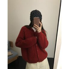 批发档口上新 2026年秋冬新款<b class='q'>女装</b>连帽针织开衫宽松麻花毛衣<b class='q'>外套</b>