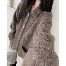 批发档口上新2026年秋季新款<b class='q'>女装</b>宽松落肩翻领针织开衫毛衣中长款<b class='q'>外套</b>