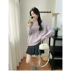 批发档口上新 2026年秋季新款女装宽松落肩圆领针织<b class='q'>开衫</b>中长款毛衣