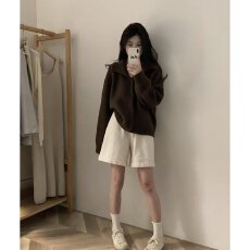 批发档口上新 2026年秋冬慵懒风翻领宽松落肩针织开衫女百搭毛衣外套