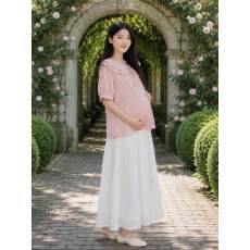 批发甜美系上衣娃娃领短袖衬衫女2026<b class='q'>夏</b>季新款温柔风小个子宽松上衣