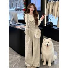 批发2026秋冬新款<b class='q'>孕妇装</b>女背带裤阔腿裤直筒裤宽松<b class='q'>百搭</b>休闲时尚潮流