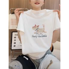 批发2026新款正肩<b class='q'>纯棉</b>圆领短袖t恤女时尚百搭灰色<b class='q'>打底衫</b>上衣春夏秋季