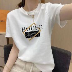 批发正肩<b class='q'>纯棉</b>短袖t恤女时尚百搭洋气上衣薄款<b class='q'>打底衫</b>体恤夏季ins潮新款
