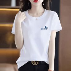 批发纯棉休闲夏季新款中年<b class='q'>妈妈</b>装<b class='q'>短袖</b>t恤女韩版宽松大码显瘦减龄上衣