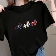 批发2026年正肩圆领纯棉t恤短袖女时尚百搭休闲薄款<b class='q'>打底衫</b>上衣夏秋季