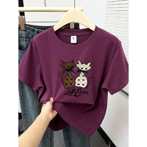 BY26044# 新款小猫印花...