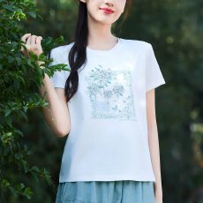 批发<b class='q'>专柜</b><b class='q'>正品</b>纯棉短袖t恤女夏装2026新款洋气休闲气质修身潮上衣体恤