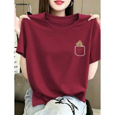批发纯棉短袖t恤女士2026夏季宽松大码中年<b class='q'>妈妈</b>装减龄显瘦正肩上<b class='q'>衣服</b>