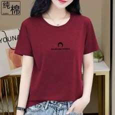 批发夏季新款纯棉T短袖女士t恤宽松百搭大码胖MM中年<b class='q'>妈妈</b>装洋气上<b class='q'>衣服</b>