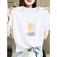 批发纯棉短袖t恤女妈妈夏装2026新款<b class='q'>中老年</b>大码上衣时尚洋气半袖小衫