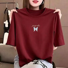 批发夏装2026纯棉短袖t恤女妈妈新款<b class='q'>中老年</b>大码上衣时尚洋气半袖小衫