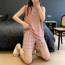 批发秋雅莉-<b class='q'>夏季</b><b class='q'>睡衣</b>女爆款家居服-纯皮粉背心衣双短 15.5元