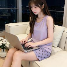 批发秋雅莉-<b class='q'>夏季</b><b class='q'>睡衣</b>女爆款家居服-纯浅紫背心衣双短 15.5元