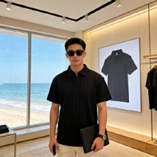 批发短<b class='q'>袖</b>polo衫男款夏季白色麦穗纹肌理感t恤翻领透气<b class='q'>半截</b><b class='q'>袖</b>