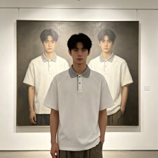 批发美式撞色拼接短袖POLO衫男<b class='q'>夏</b>季潮流宽松设计感小众百搭针织男士