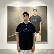 批发夏季美式字母刺绣短袖<b class='q'>男</b>潮流宽松休闲百搭<b class='q'>男</b>女款<b class='q'>T</b><b class='q'>恤</b>情侣半袖圆领
